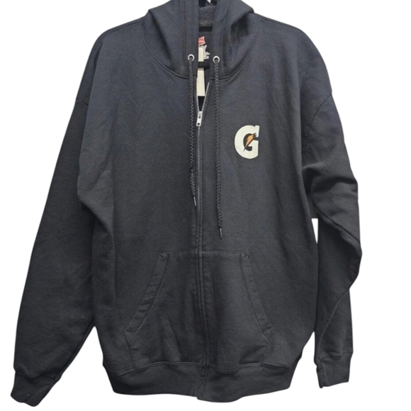 Black Zip-Up Jacket with Front and Back Detail - Picture 1 of 8